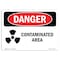 Signmission Safety Sign, OSHA Danger, 3.5" Height, Contaminated Area, Landscape OS-DS-D-35-L-1834 - alternate 1